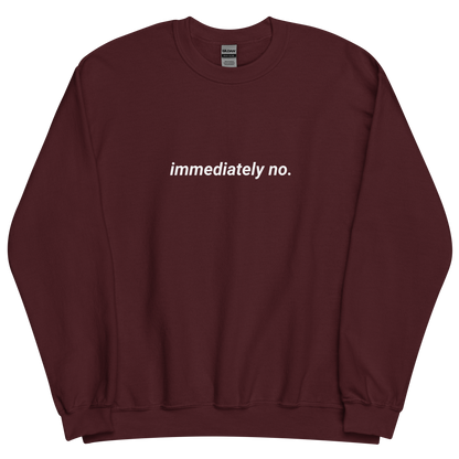 Immediately No. Crewneck - White Logo