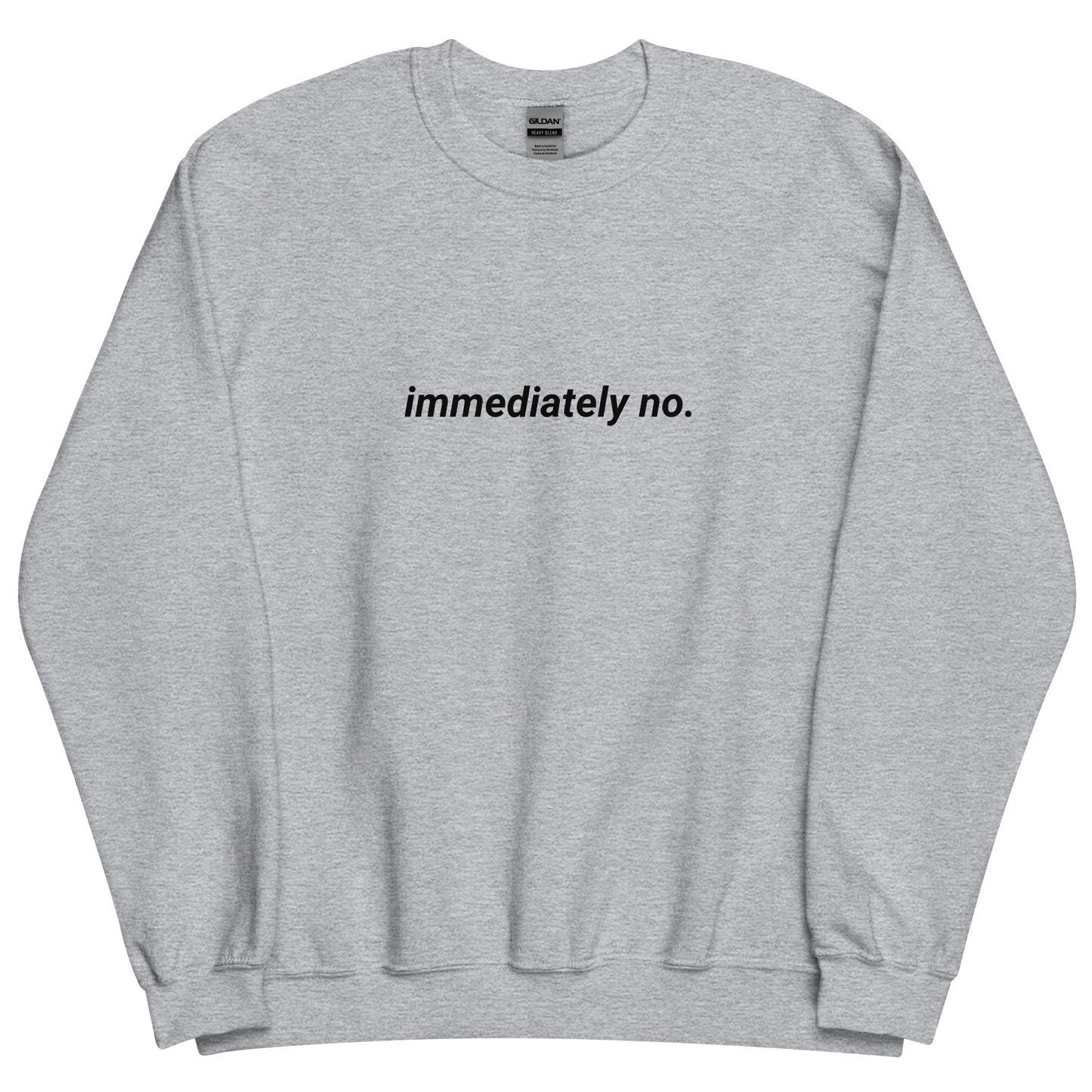 Immediately No. Crewneck - Black Logo